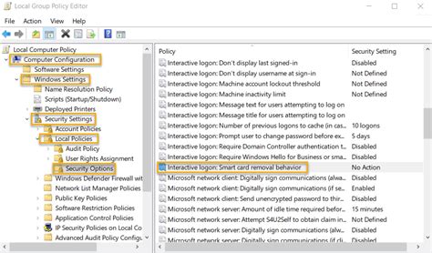 disable smart card windows 10 registry|smart card removal behavior.